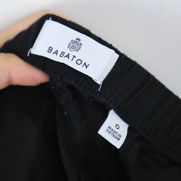 Aritzia Babaton Titan Straight-leg Linen Cargo Black Pants Size 0 - Picture 4 of 8